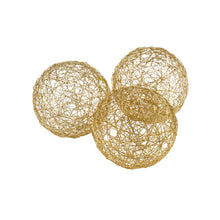 Gold Iron Wire Spheres Box Of 3 - 5