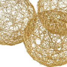 Gold Iron Wire Spheres Box Of 3 - 5