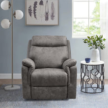 Grey Air Leather Power Recliner With Usb Port - 36” x 39