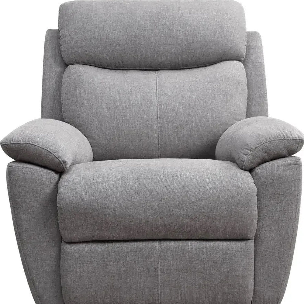 Light Grey Fabric Glider & Swivel Power Recliner With Usb Port - 35" x 39" x 39"
