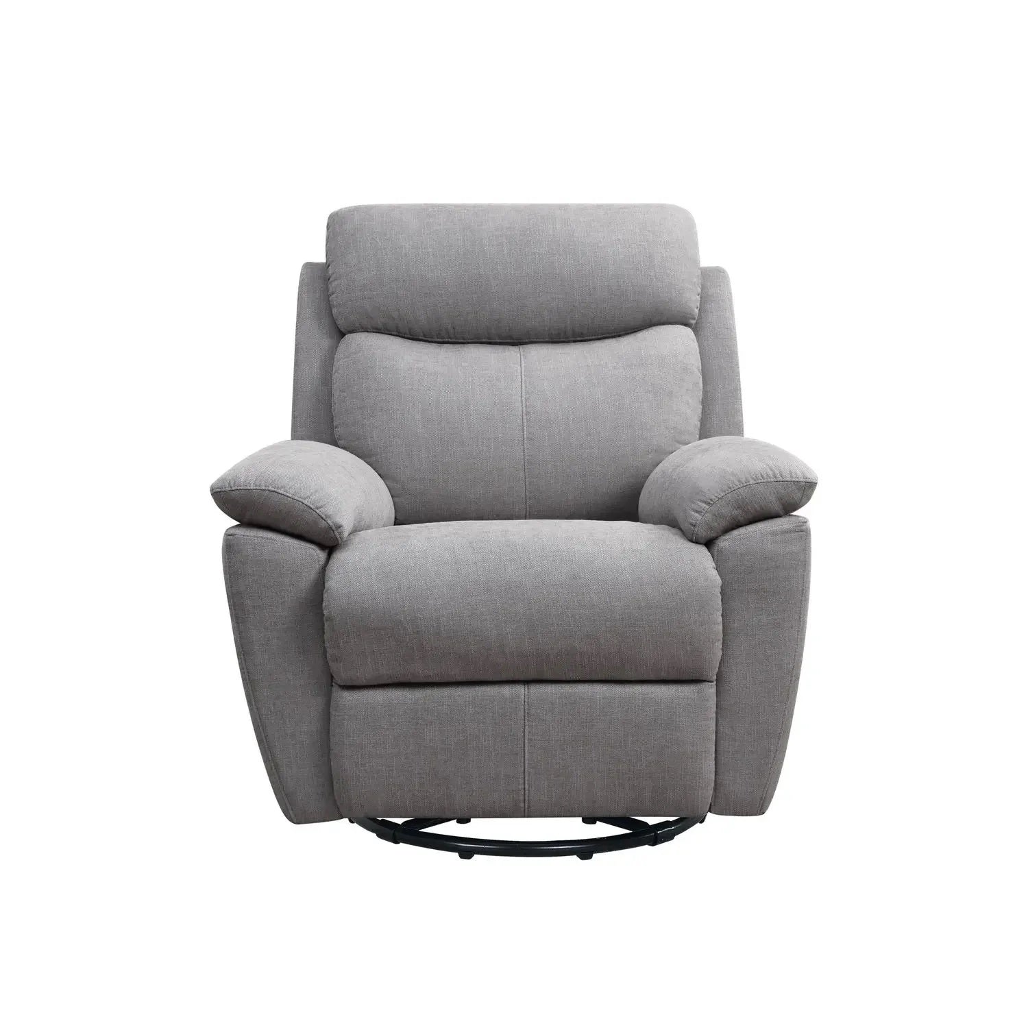 Light Grey Fabric Glider & Swivel Power Recliner With Usb Port - 35" x 39" x 39"
