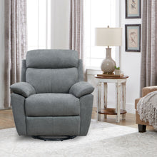 Light Grey Fabric Glider & Swivel Power Recliner With Usb Port - 35