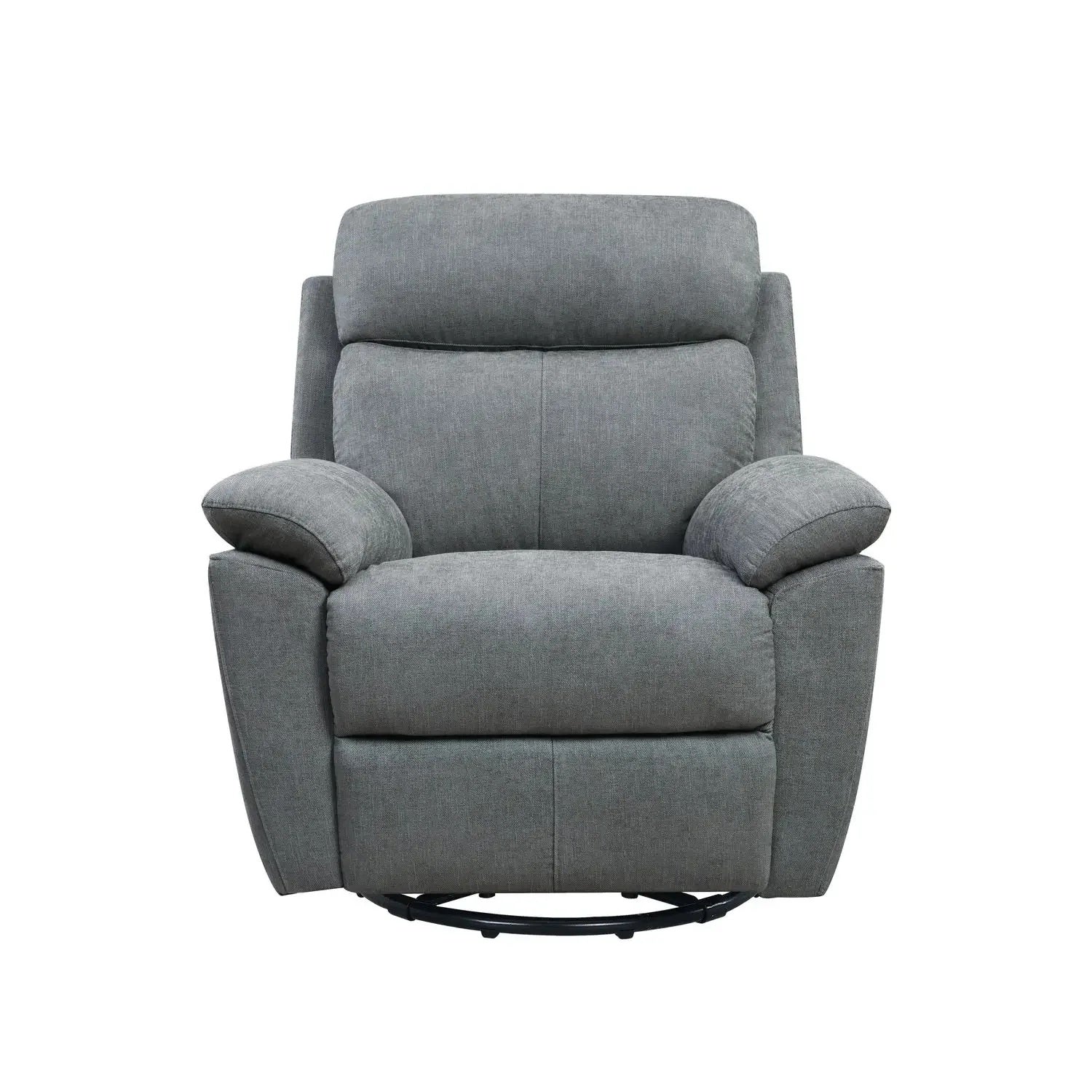 Light Grey Fabric Glider & Swivel Power Recliner With Usb Port - 35" x 39" x 39"