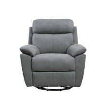 Light Grey Fabric Glider & Swivel Power Recliner With Usb Port - 35