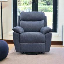 Light Grey Fabric Glider & Swivel Power Recliner With Usb Port - 35