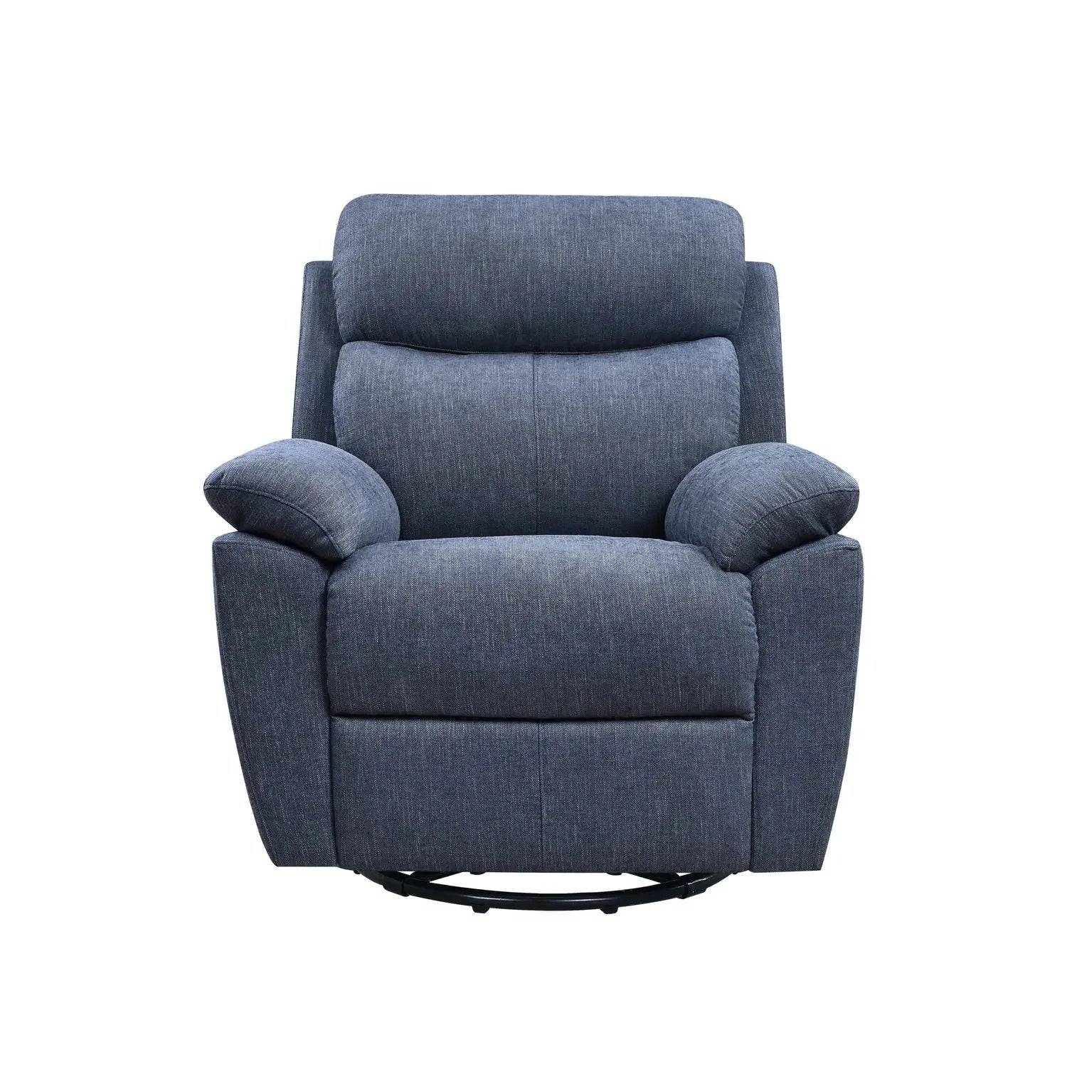 Light Grey Fabric Glider & Swivel Power Recliner With Usb Port - 35" x 39" x 39"