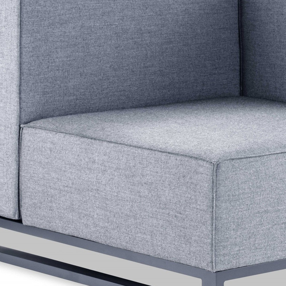 29 X 41 X 41 Gray Aluminum Modular Armless Corner