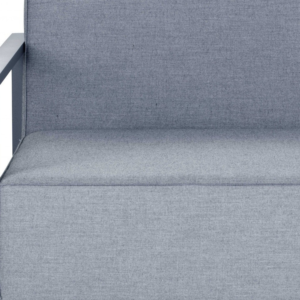 29 X 37 X 41 Gray Acrylic Modular Left Arm Chair