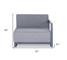 29 X 37 X 41 Gray Acrylic Modular Right Arm Chair