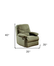 Sillón reclinable de microfibra beige de 35