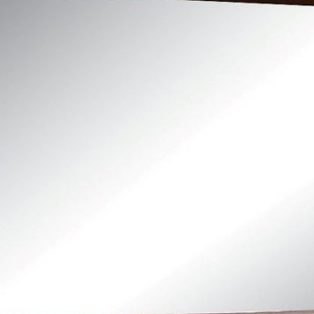 39" X 1" X 35" Espresso And Clear Glass Mirror