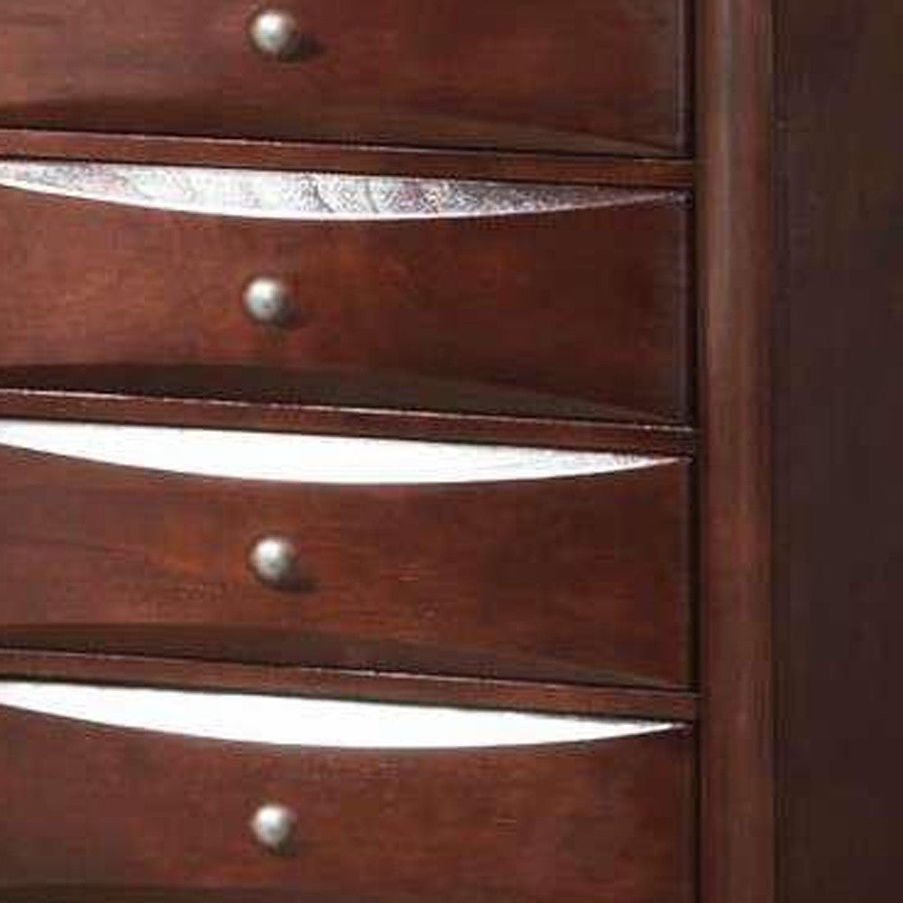 32" Espresso Solid Wood Five Drawer Standard Chest