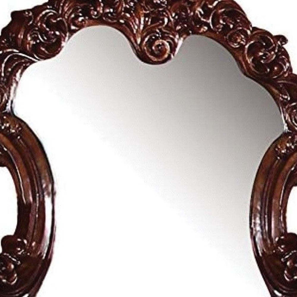 47" X 3" X 45" Cherry Wood Mirror