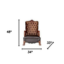 Golden Brown Velvet Chair With Pillow - 34