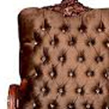 Golden Brown Velvet Chair With Pillow - 34