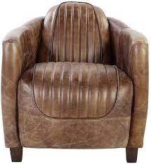 29" X 37" X 31" Retro Brown Leather Chair