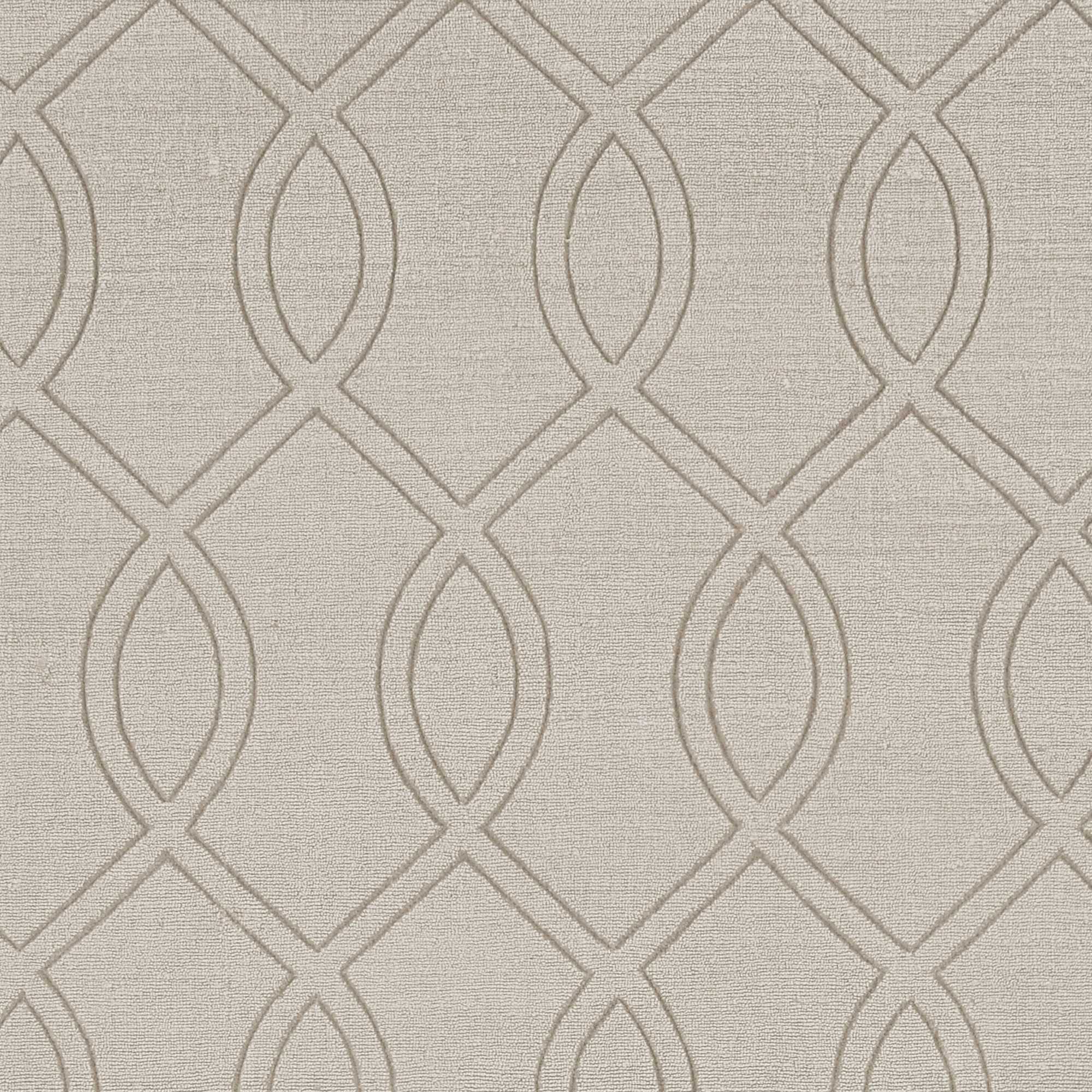 8' Ivory Polyester Rug