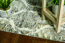 2' X 7' Grey Or Sand Wavy Line Runner Rug With Fringe