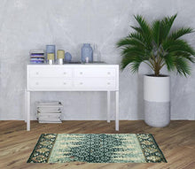 2' X 7' Slate Blue Polypropylene Runner Rug