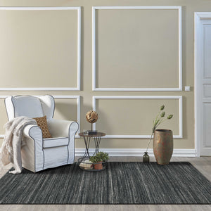 96 X 120 Charcoal Pet Yarn Rug