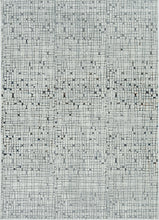 7' Grey Machine Woven Abstract Lines Indoor Runner Rug