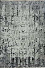 2' X 8' Ivory Or Grey Abstract Cracks Runner Rug