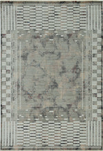 2' X 8' Natural Geometric Bars Runner Rug