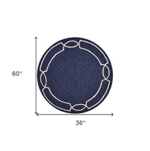 7' Square   Uv Treated Polypropylene Ocean Area Rug