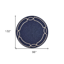 7' Square   Uv Treated Polypropylene Ocean Area Rug