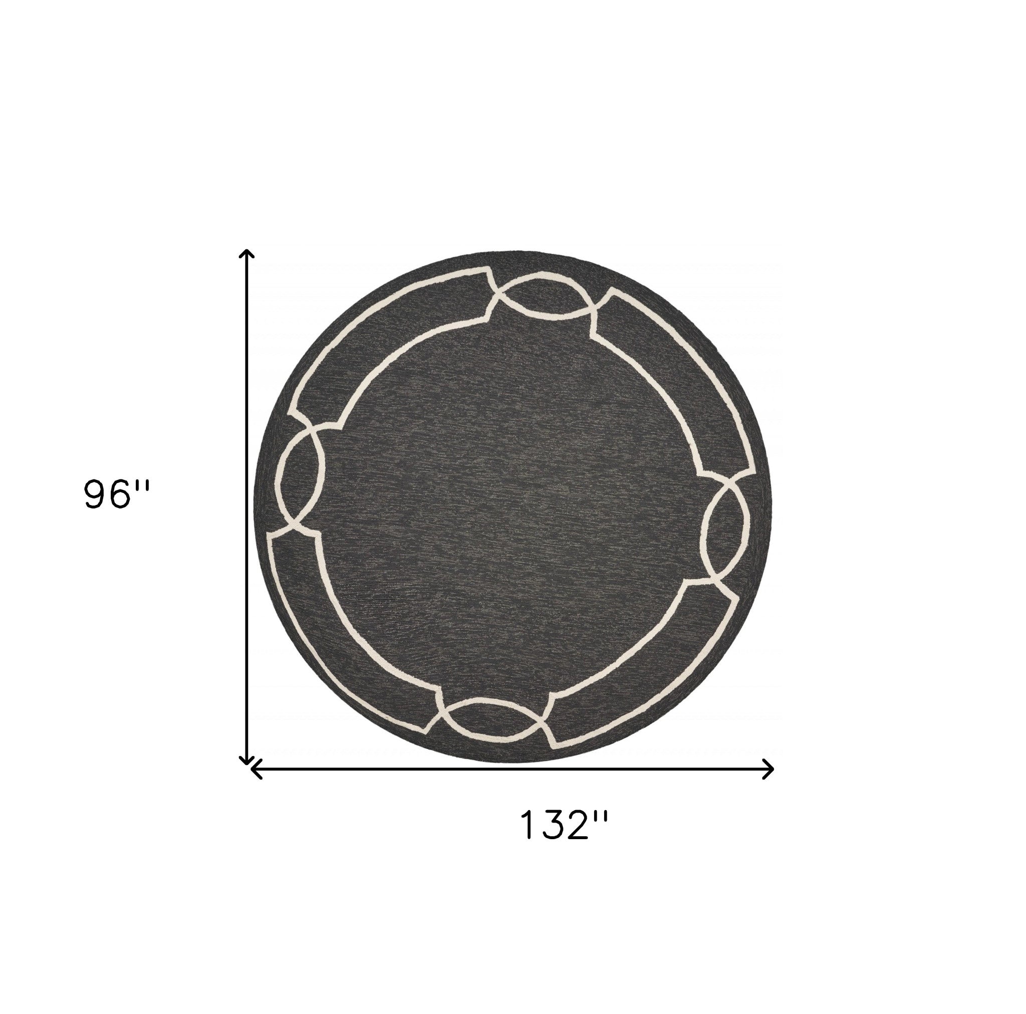 7' Square   Uv Treated Polypropylene Onyx Area Rug