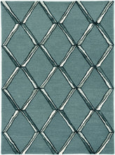12'X15' Charcoal Silver Hand Tufted Diamond Pattern Indoor Area Rug