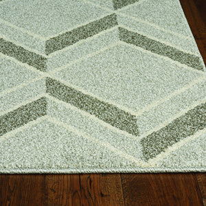 2'X4' Grey Machine Woven Uv Treated Herringbone Illusion Indoor Outdoor Accent Rug