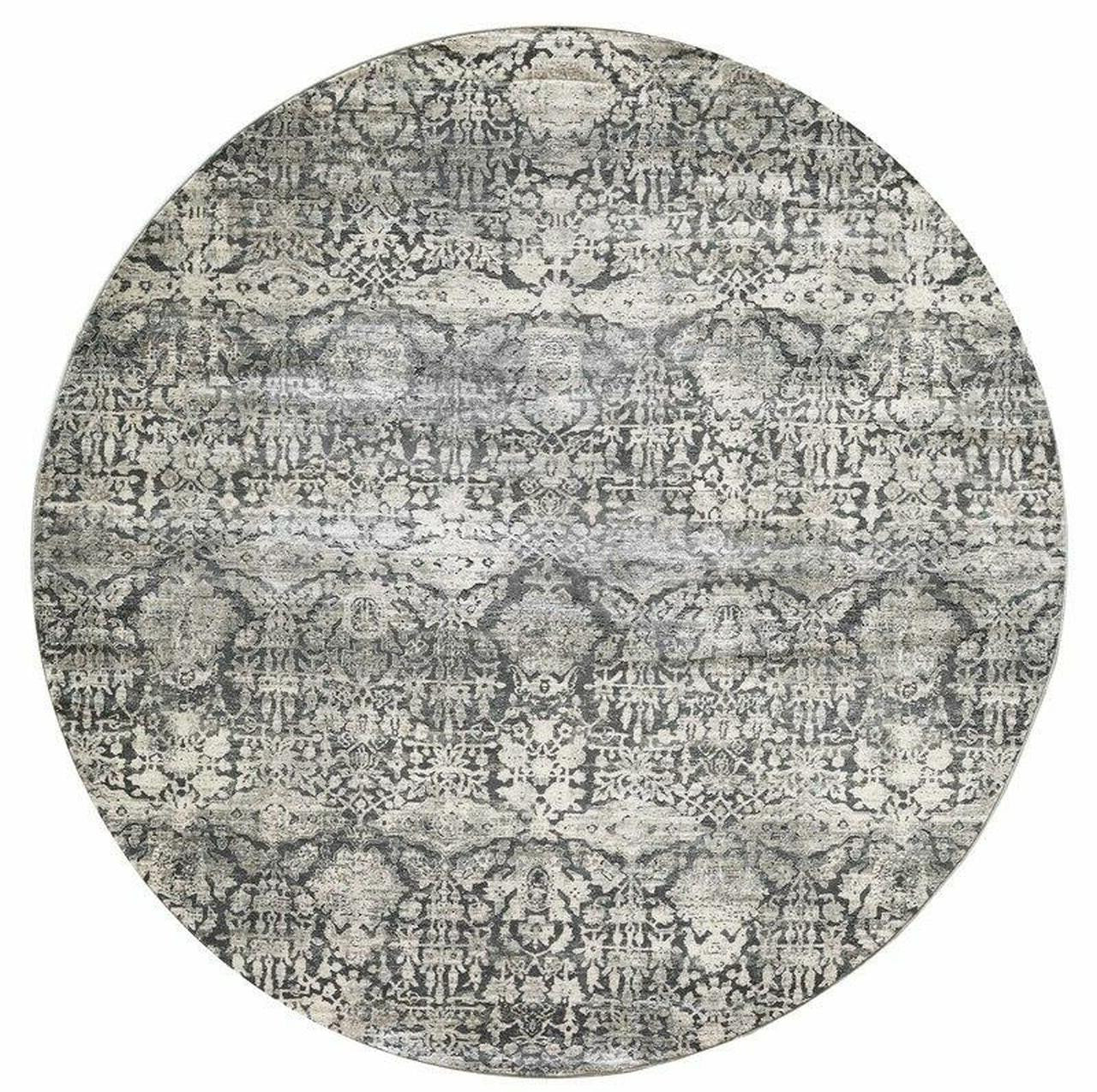 63 X 91 Grey Polyester Or  Viscose Rug