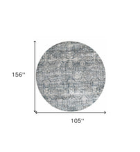 3'X5' Teal Machine Woven Floral Traditional Indoor Area Rug