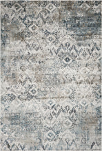 8' Teal Machine Woven Distressed Traditional Indoor Runner Rug