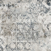 8' Teal Machine Woven Distressed Traditional Indoor Runner Rug