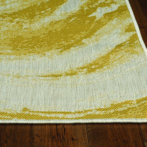 3' X 4' Ivory Or Gold Polypropylene Area Rug