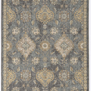 2' X 3' Slate Grey Vintage Wool Accent Rug