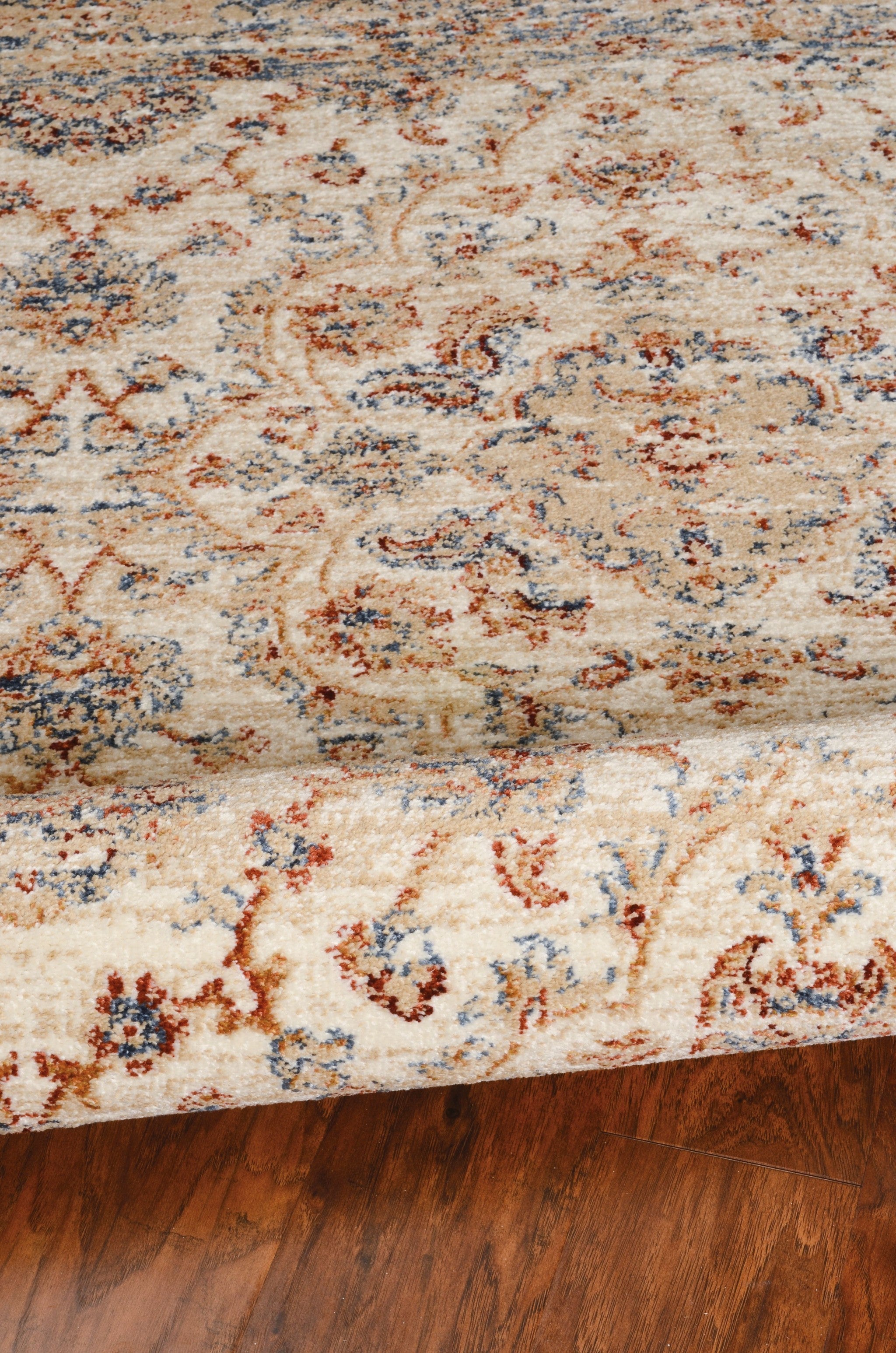 3' X 5' Ivory Floral Vines Area Rug