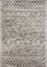 2' X 7' Gray And White Boho Geo Area Rug