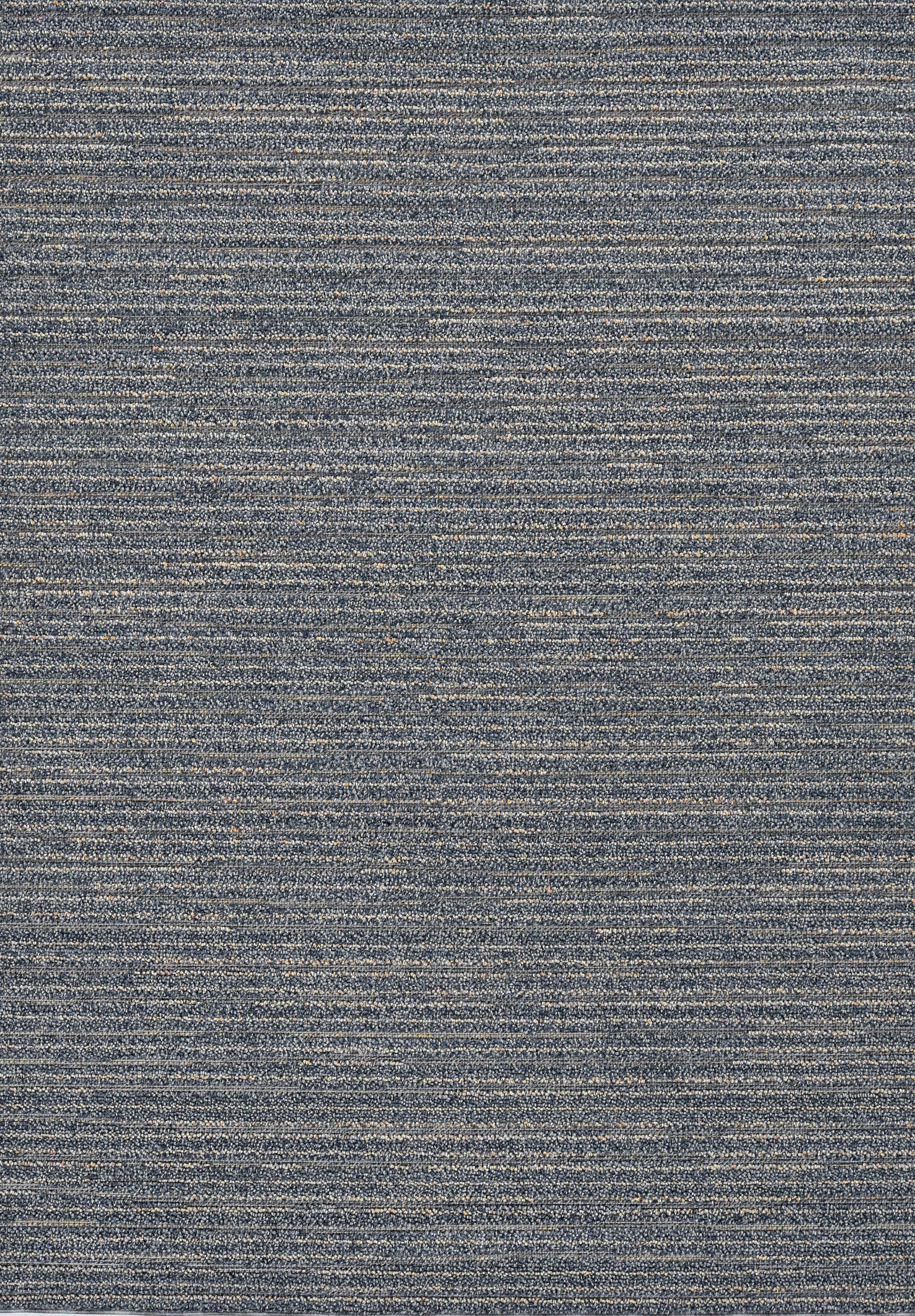 4'X6' Denim Blue Machine Woven Uv Treated Abstract Lines Indoor Outdoor Area Rug