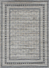 2' X 8' Grey Bordered Runner Rug