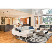 3'X5' Grey Black Machine Woven Marble Indoor Area Rug