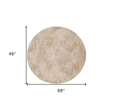 2' X 8' Sand Faded Spades Runner Rug