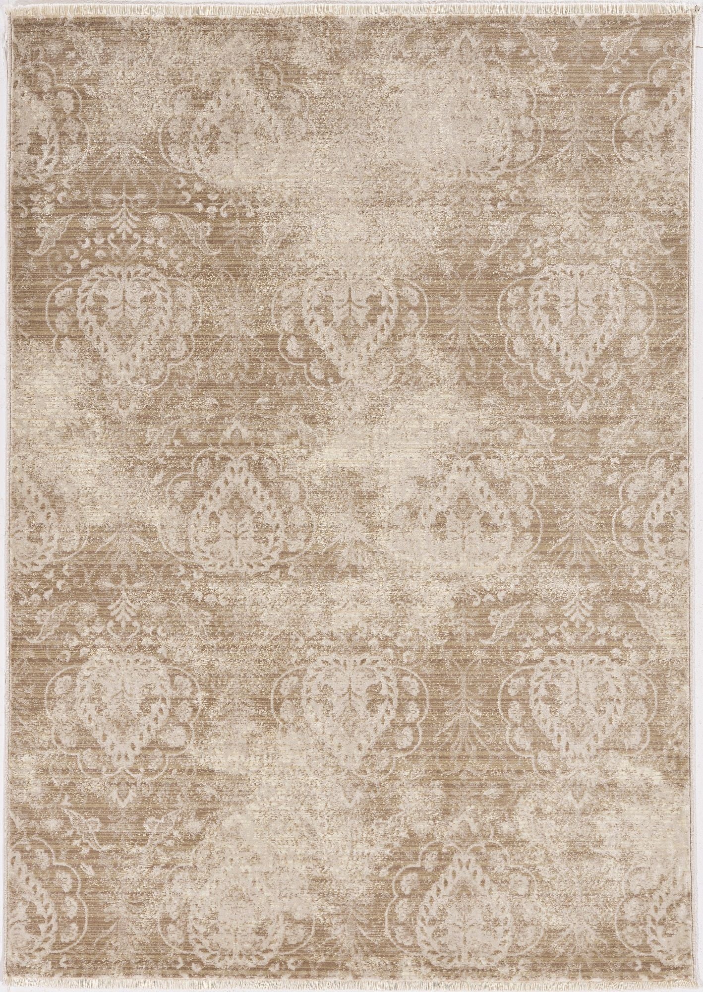 2' X 8' Sand Faded Spades Runner Rug