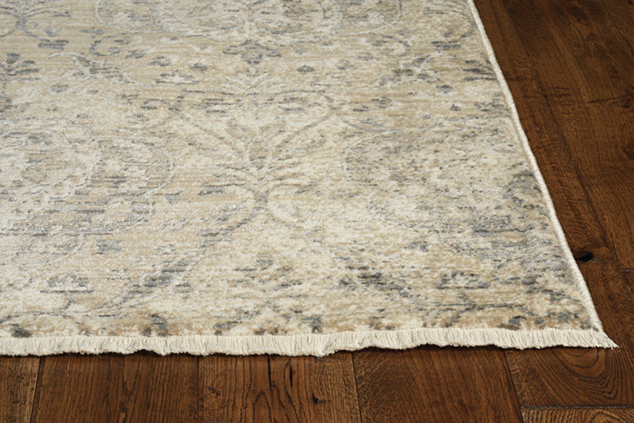 8' Sand Or Charcoal Polypropylene Runner Rug
