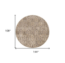 8' Sand Or Charcoal Polypropylene Runner Rug