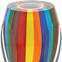6 Multicolor Art Glass Vase