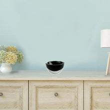 6 口吹水晶歐洲製造無鉛深黑色碗