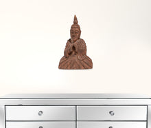 Wooden Seated Buddha Sculpture